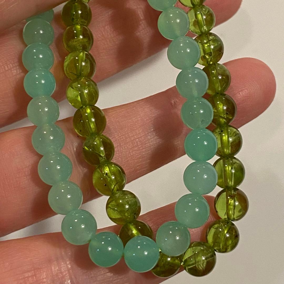 高品質　クリソプレーズ ブレスレット　 天然石 パワーストーン