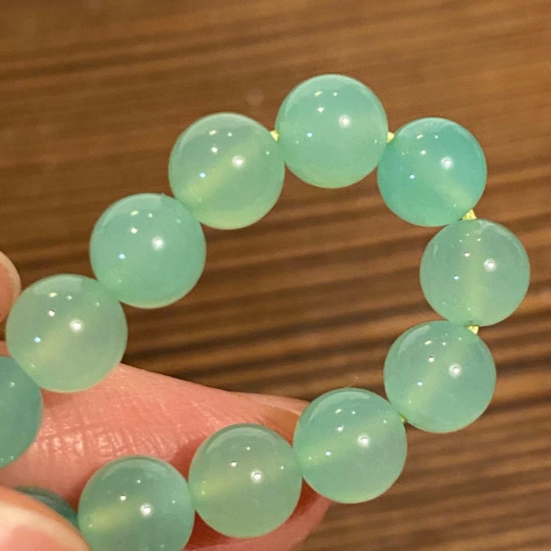 高品質　クリソプレーズ ブレスレット　 天然石 パワーストーン