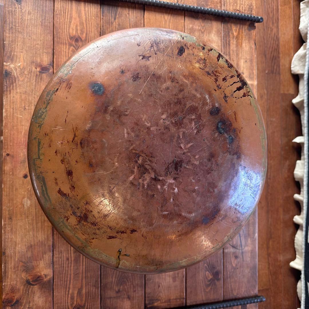 銅鍋　両手鍋　銅製　大型　寸胴鍋　ビンテージ　業務用