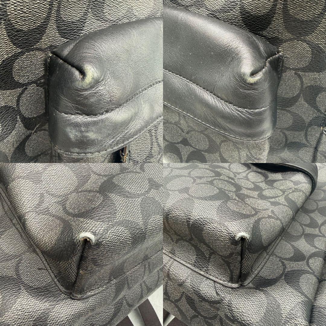 COACH コーチ リュック PVC ブラック シグネチャー チャールズ 大容量