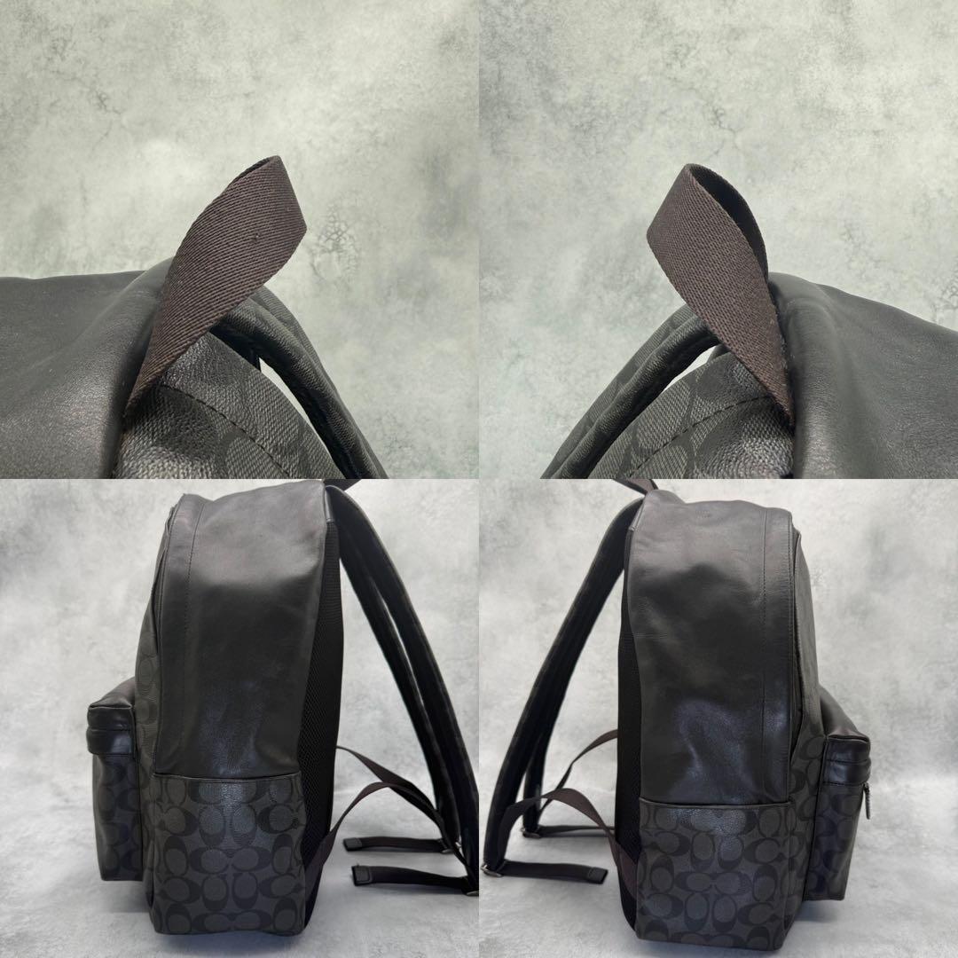 COACH コーチ リュック PVC ブラック シグネチャー チャールズ 大容量