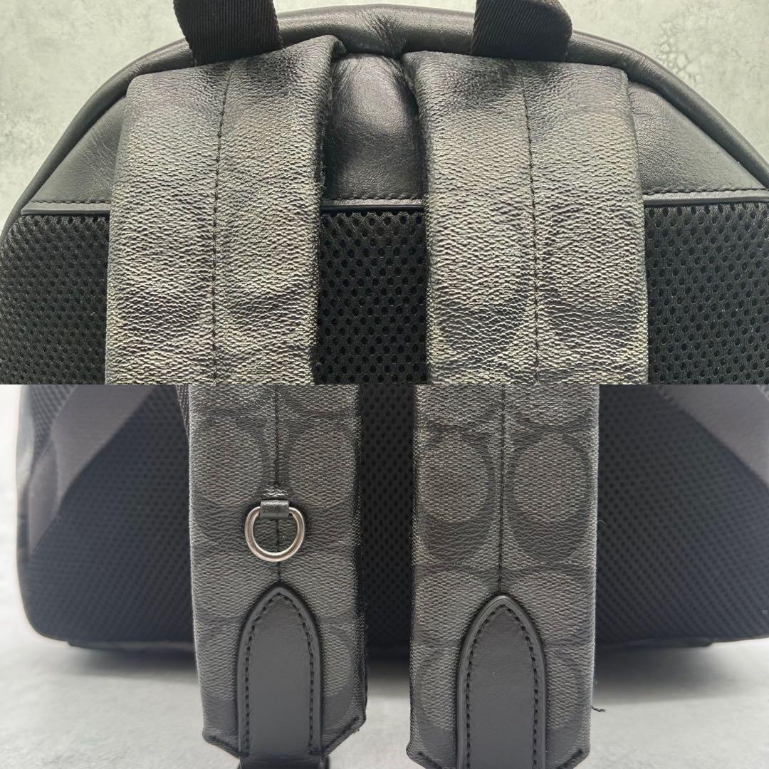 COACH コーチ リュック PVC ブラック シグネチャー チャールズ 大容量