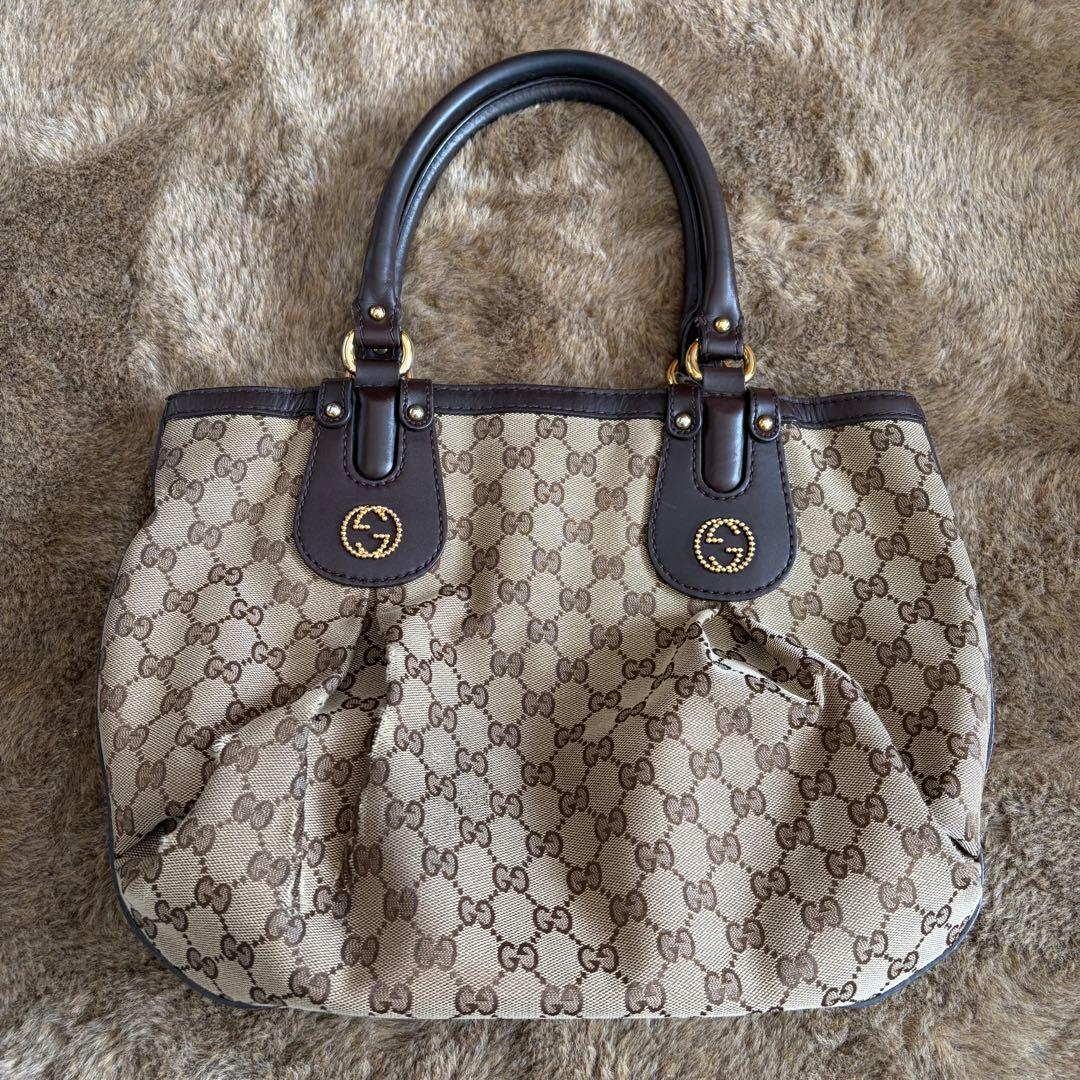 Gucci GGパターン キャンバスショルダーバッグトートバッグ バック　鞄