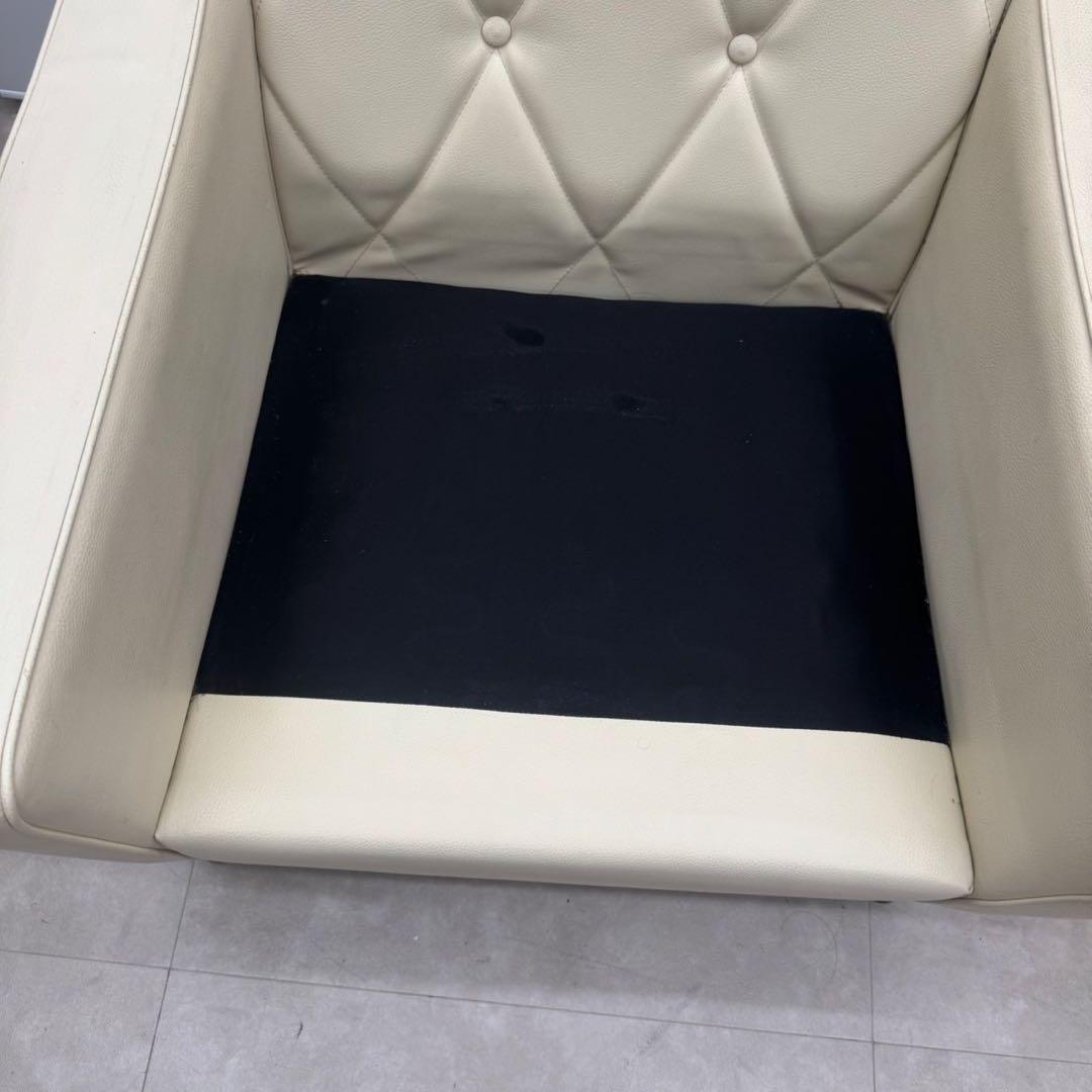 カリモク60 ロビーチェア 1シーター スタンダードアイボリー ソファ　美品