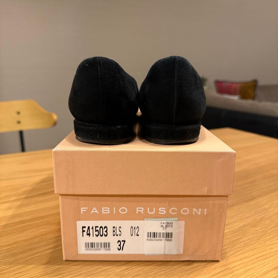 箱あり⭐︎保存袋あり⭐︎Fabio Rusconi ブラック フラットシューズ