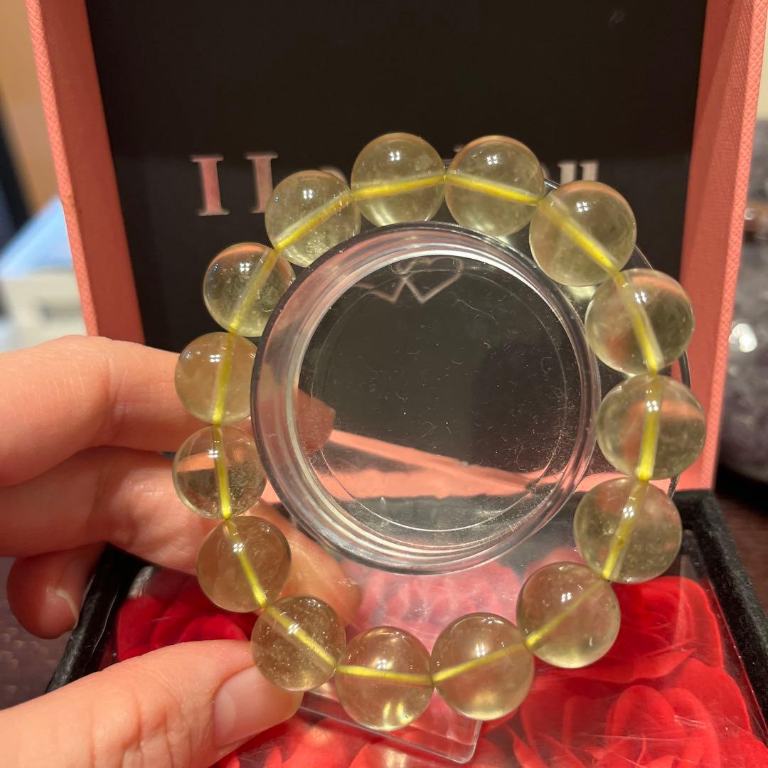 セール！天然石ブレスレット　リビアングラス　高品質　 大玉