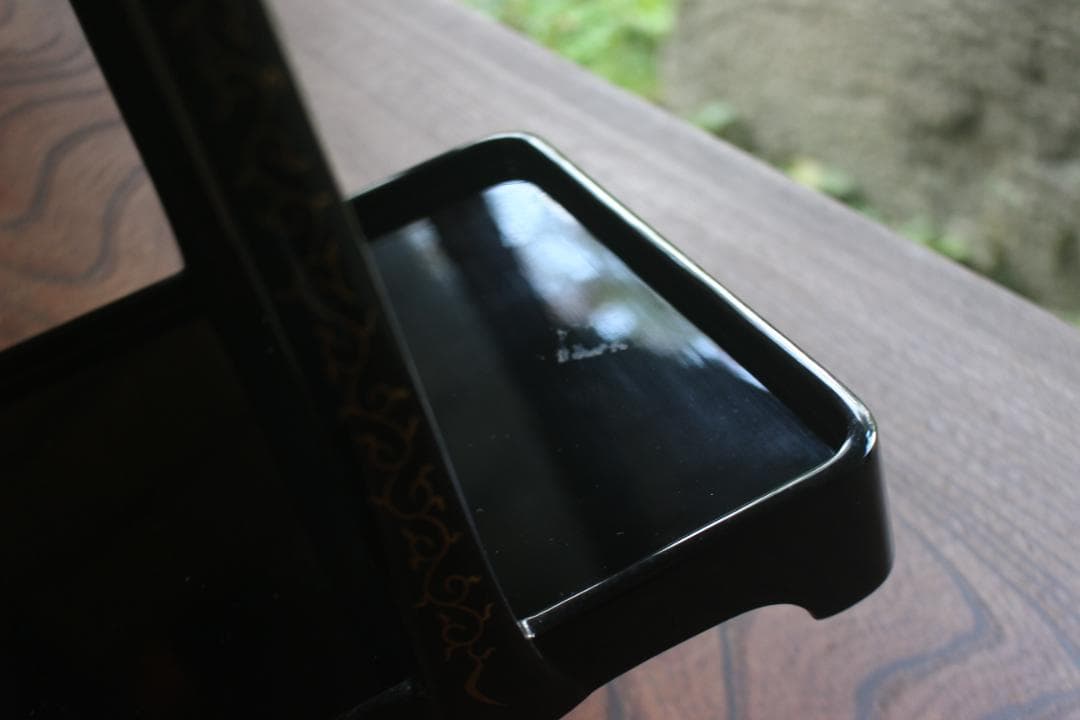 専用！上質黒漆に極上丸紋花蒔絵の映える手提四段重（検輪島塗重箱
