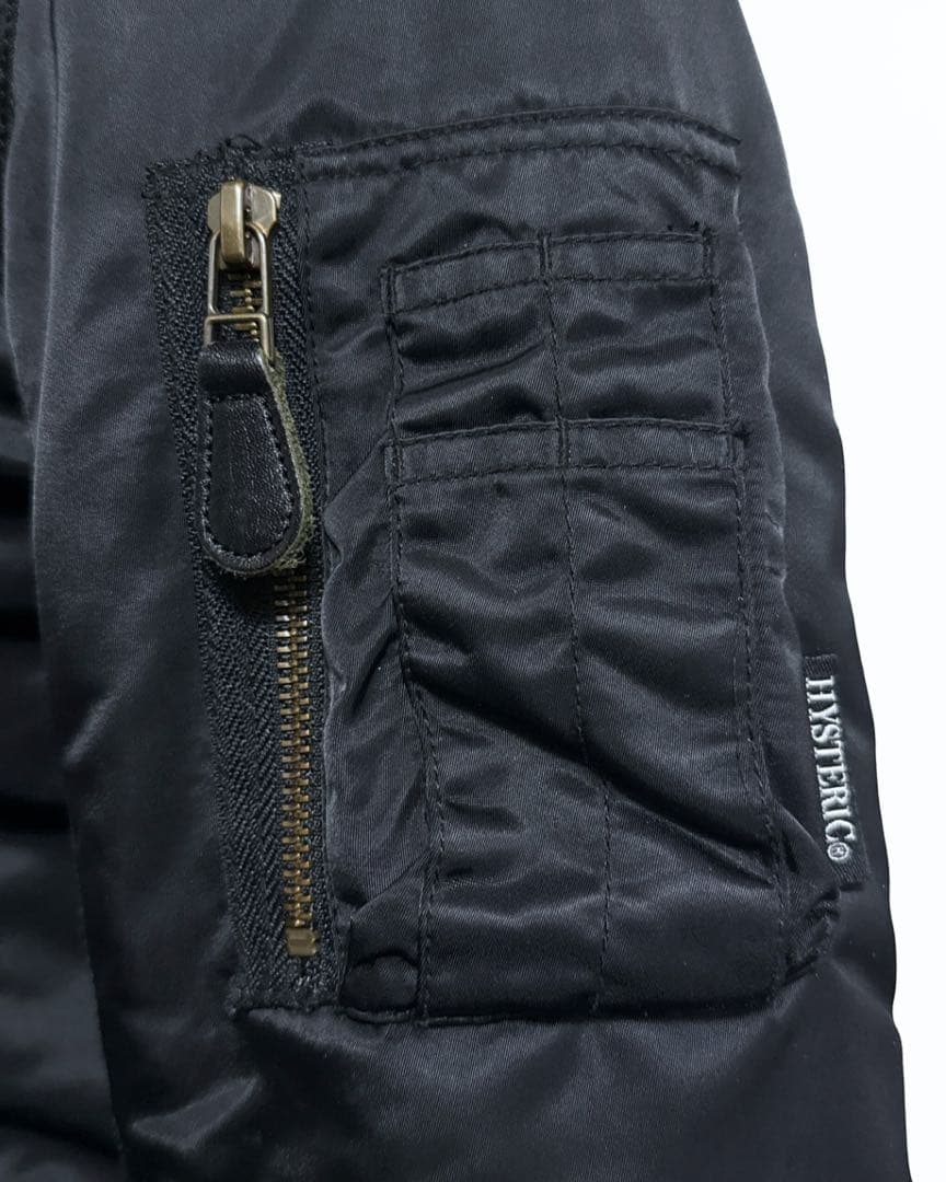 ヒステリックグラーHYSTERICGLAMOURN3Bモッズコート黒フリーサイズ