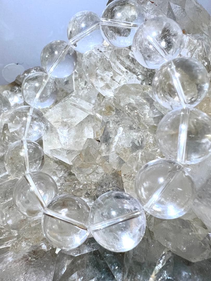 R様美✨超希少✨AAAAAマニハール水晶ブレスレット✨精霊の花冠✨レムリアン天使