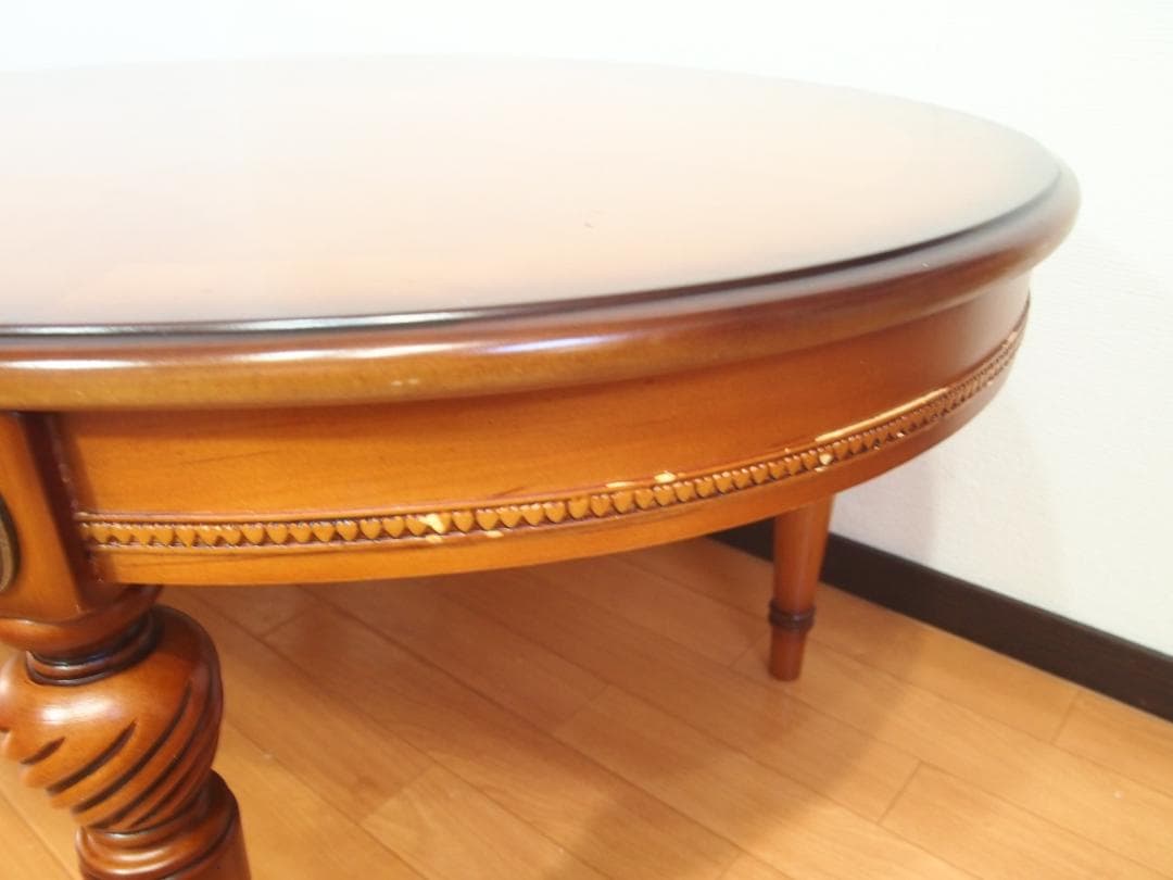 【中古・擦れあり】アジアン家具 Pass 楕円形 ソファーテーブル/ローテーブル