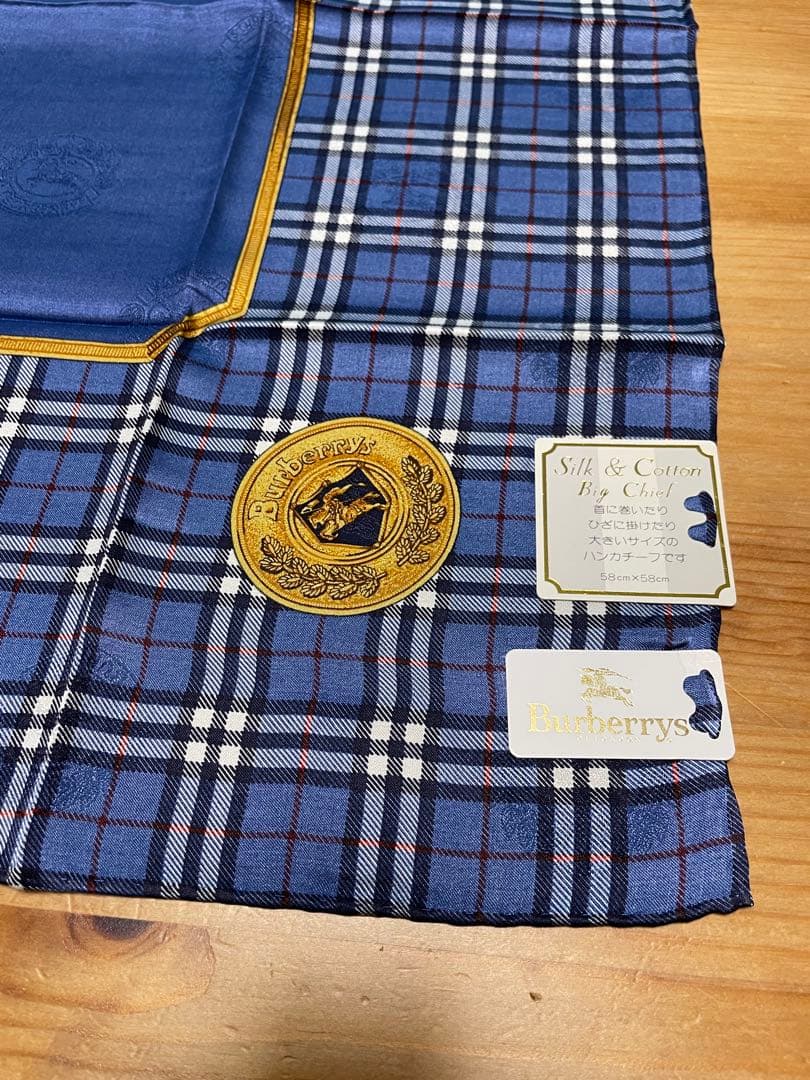 シルク&コットンBurberrys ハンカチ ーフ3枚セット