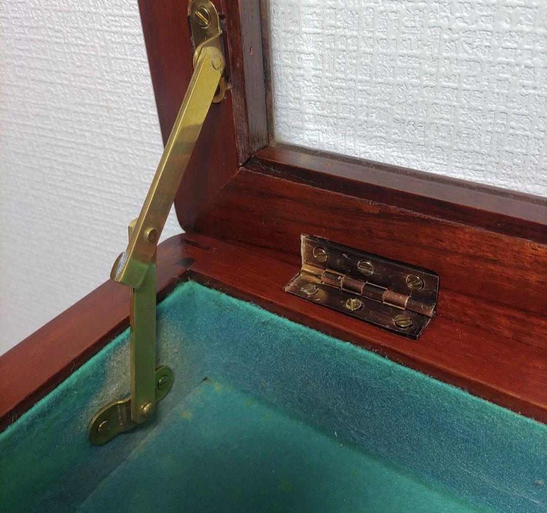 美品　螺鈿細工 ジュエリーケース二段引き出し 唐木 葡萄柄 花梨無垢材