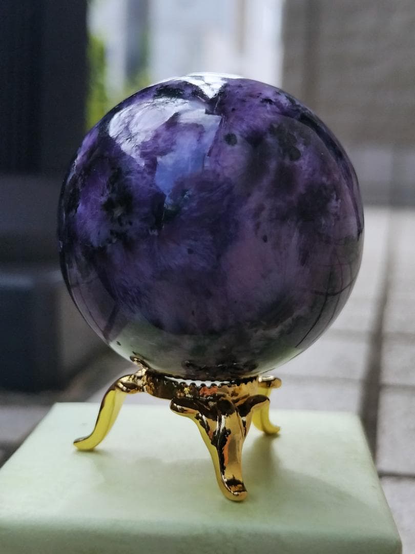 【天然石】<不安の解放・癒しと克服> チャロアイト 丸玉 ラリマー スギライト