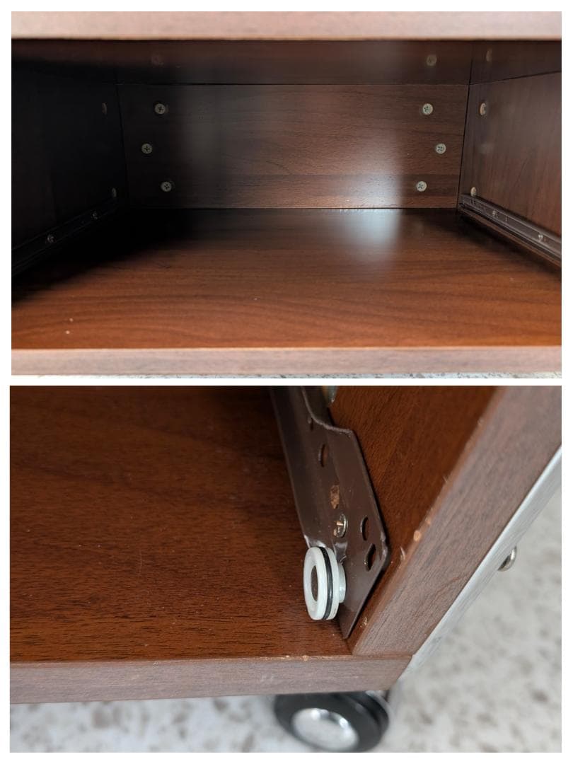 90s ビンテージ ガラストップ ワゴン キャスター ラック ミッドセンチュリー