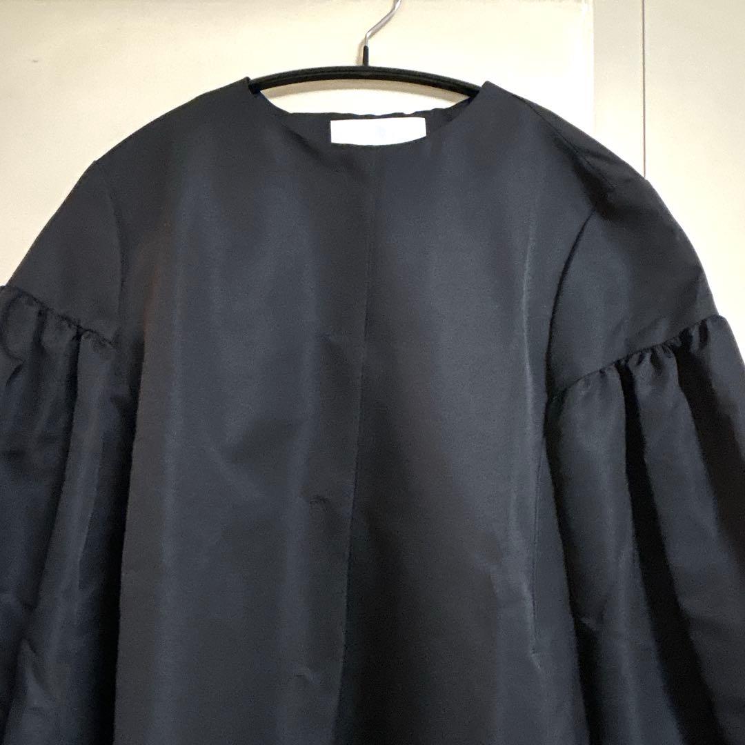 極美品❤︎24AW Sono ノーカラージャケット パール オーバーサイズ 撥水