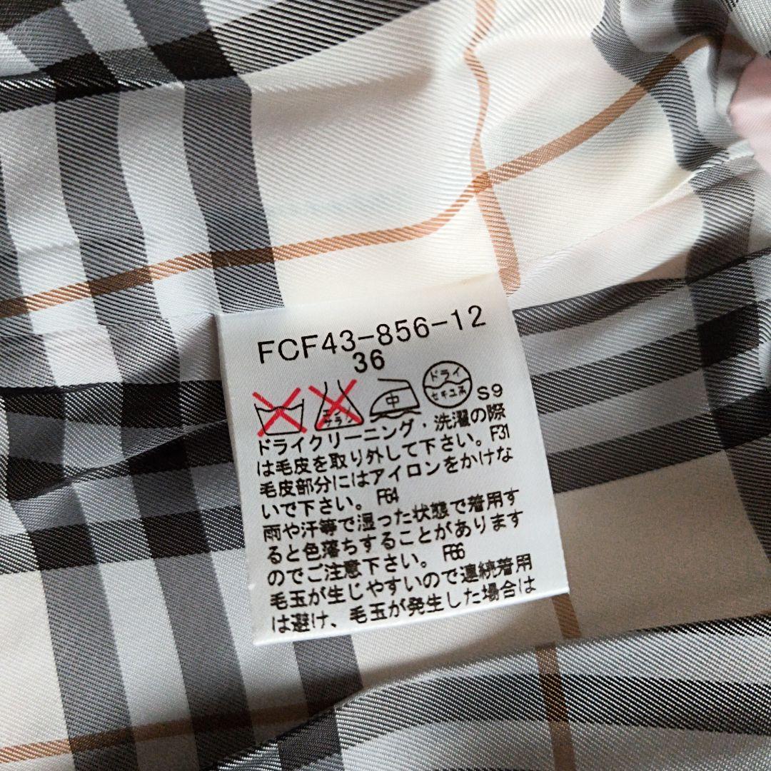 【希少ピンク✨】バーバリーブルーレーベル カシミヤ混2wayフードコート36 Ｓ