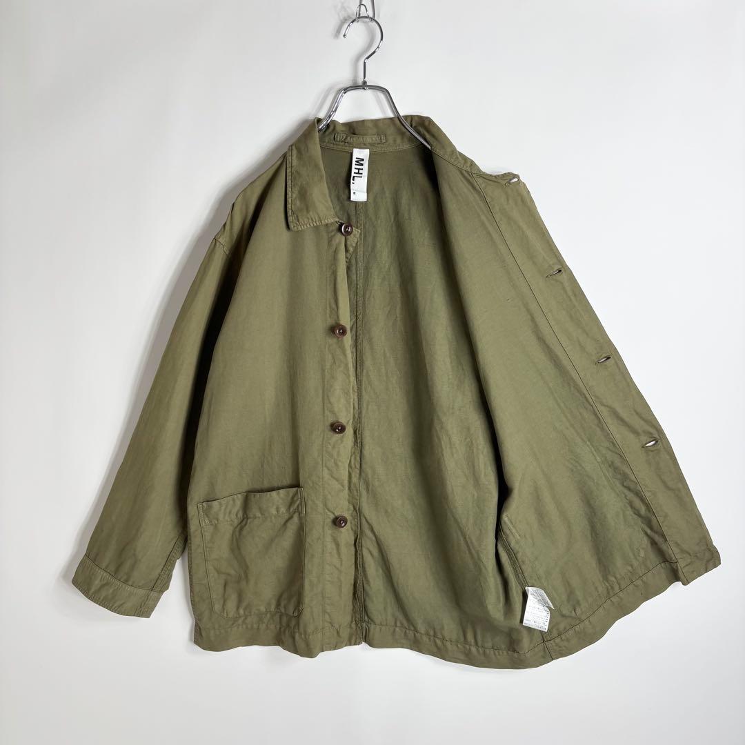 MHL. DRY COTTON LINEN 日本製 シャツ ジャケット M