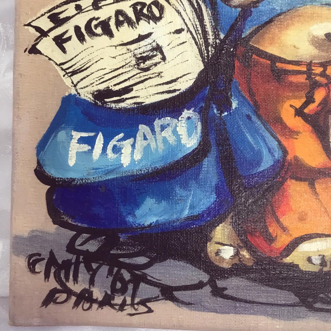 絵 女の子 男の子 作者不明 PARIS パリ 絵画 美術品 骨董品 ２枚セット