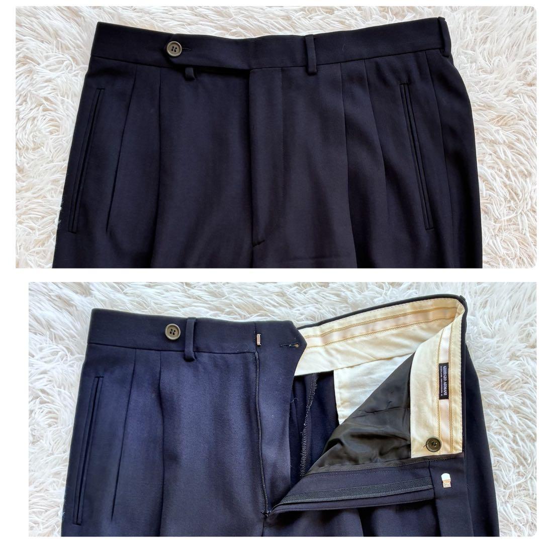 ✨GIORGIO ARMANI✨最高級スーツ 濃紺 XL 黒タグ　ダブルブレスト