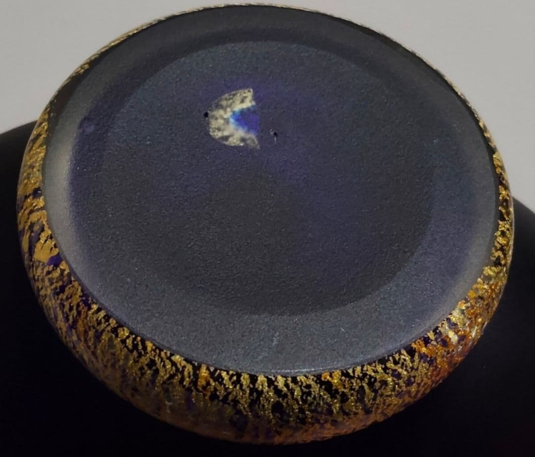 現代の名工 黒木国昭作 金彩 羽付き えくぼ 花瓶 フラワーベース 壺 花器