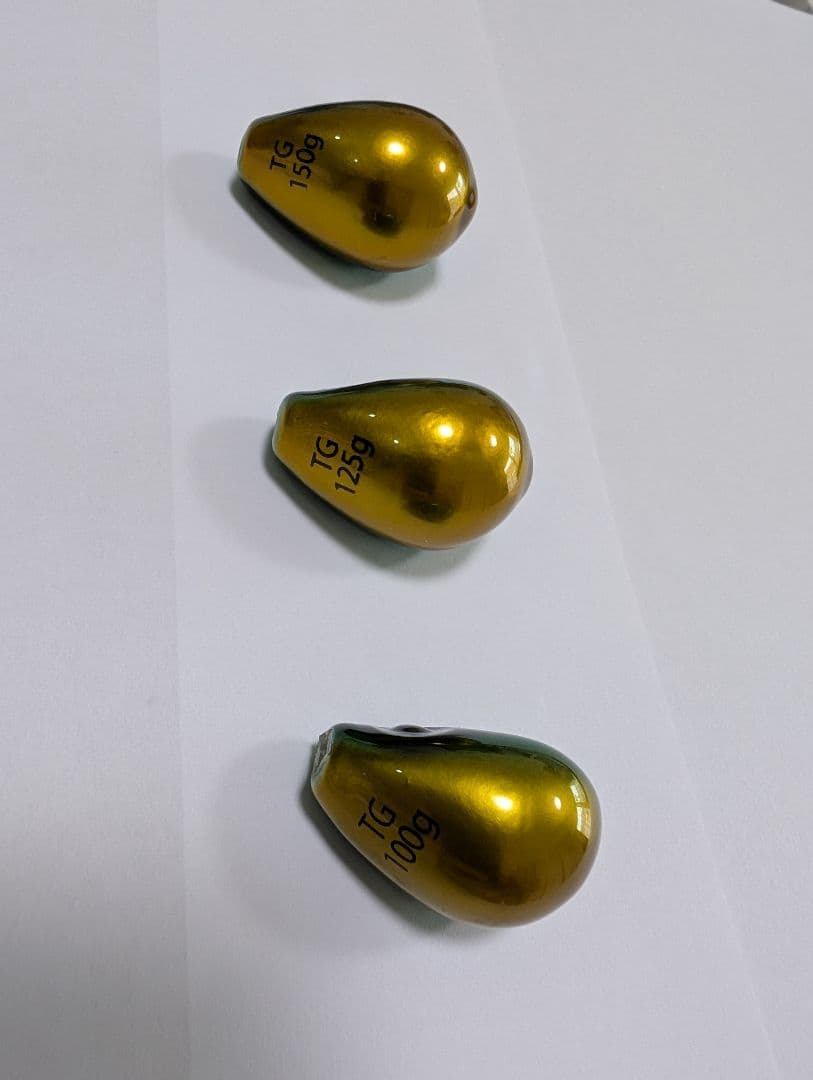 なみだまTG 3個セット タングステン グリーンゴールド ケイムラコーティング