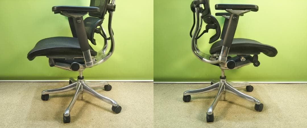 bh　エルゴヒューマン　プロ　ハイバック　アームパッド新品　ヘッドレスト後付け