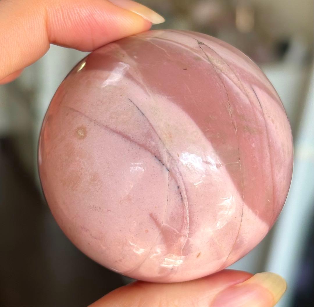 ラスト　凄くレア　高品質　オーストラリアンピンクオパール　スフィア