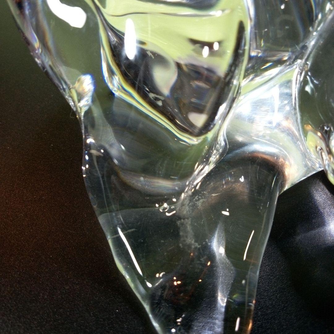 Hadeland　ハーデランド　猫の置物　クリスタルガラス？　※小傷多数有り