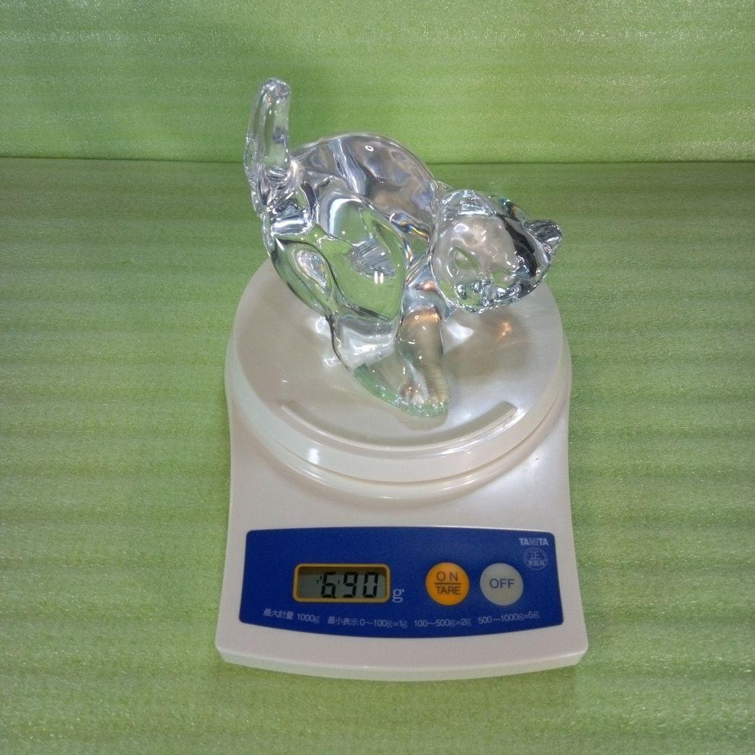 Hadeland　ハーデランド　猫の置物　クリスタルガラス？　※小傷多数有り