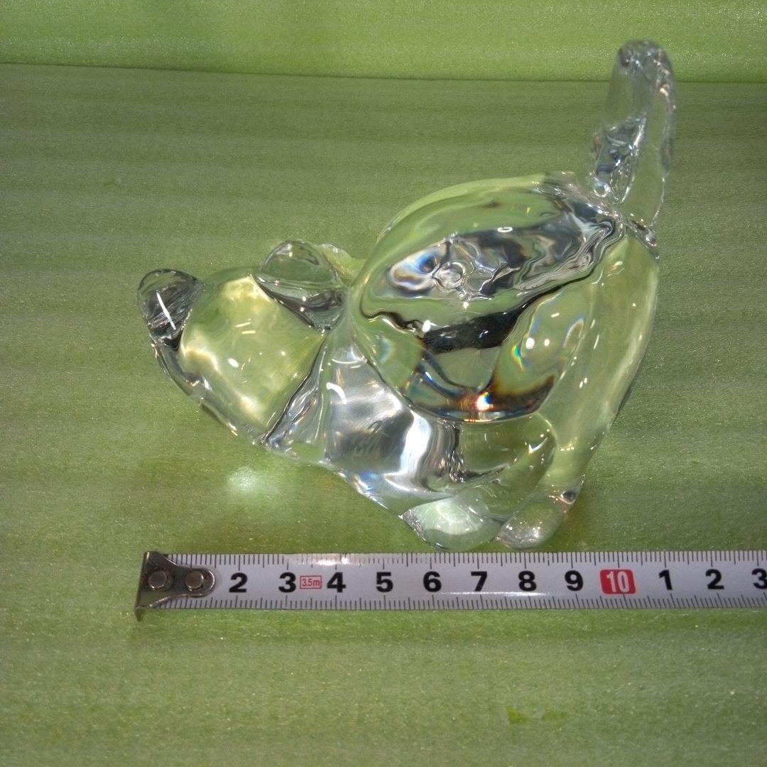 Hadeland　ハーデランド　猫の置物　クリスタルガラス？　※小傷多数有り