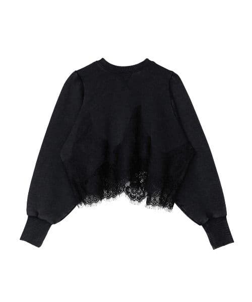 Ameri♡ CHEMICAL OVERDYE LACE SWEAT TOP