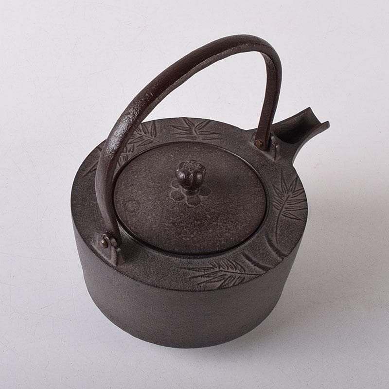 luchiha 　高橋敬典作　竹地文　銚子　蓋二種付　共箱　7855C