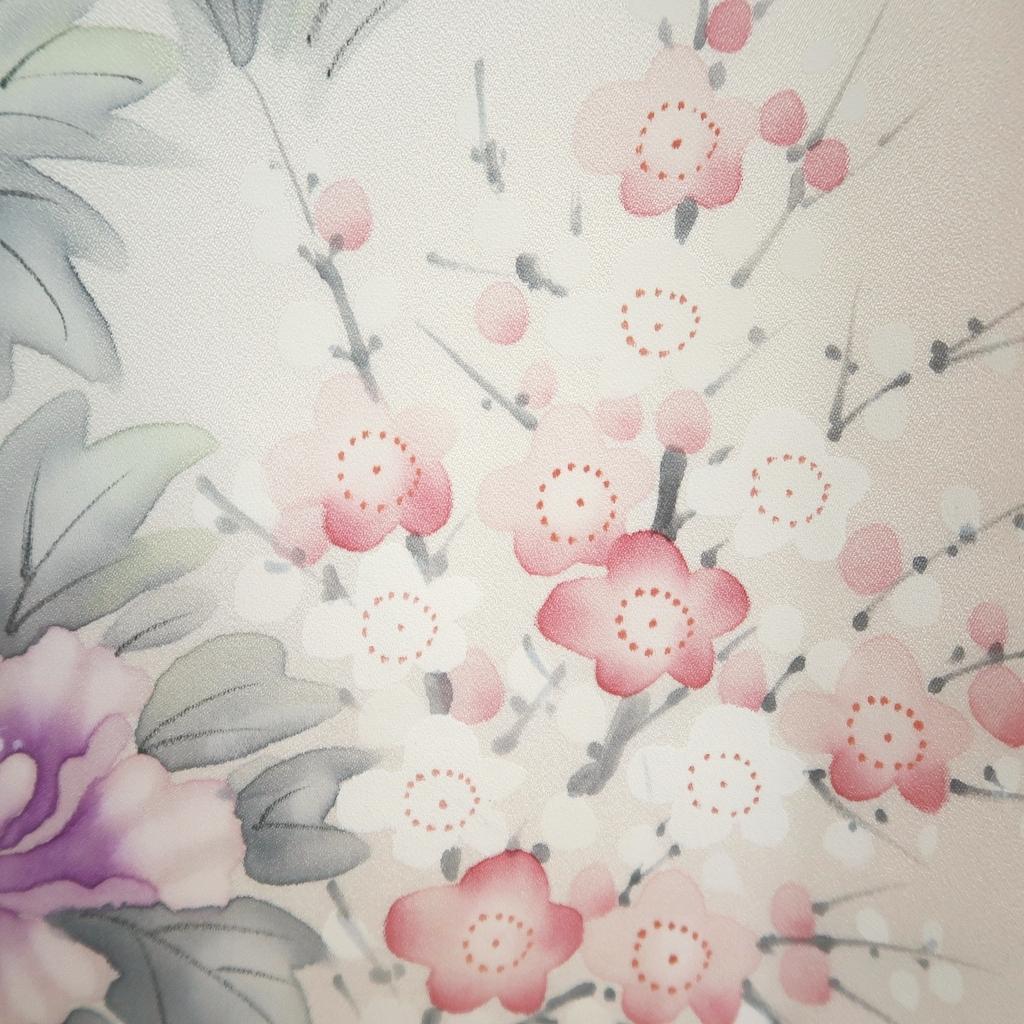 ME161　付下げ　身丈165cm　トールサイズ　牡丹