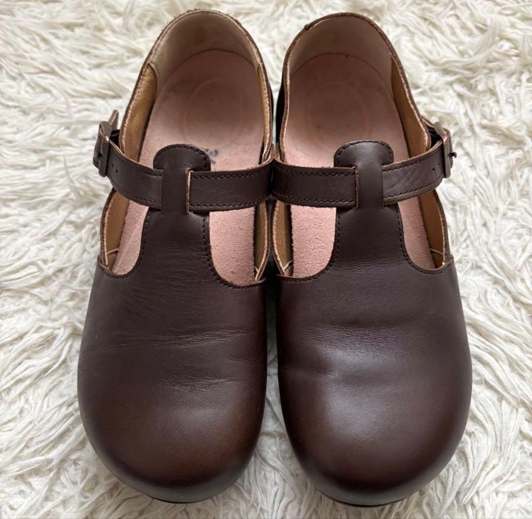 【BIRKENSTOCK】美品　ティッケル　23cm 本革　レザー　ブラウン