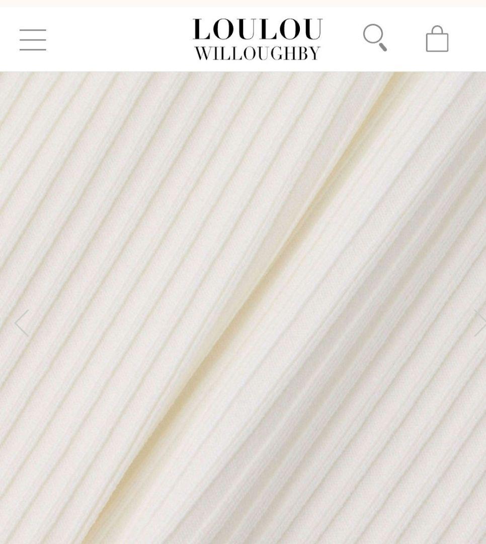 新品LOULOU WILLOUGHBYスキャーラッププルオーバー ホワイト