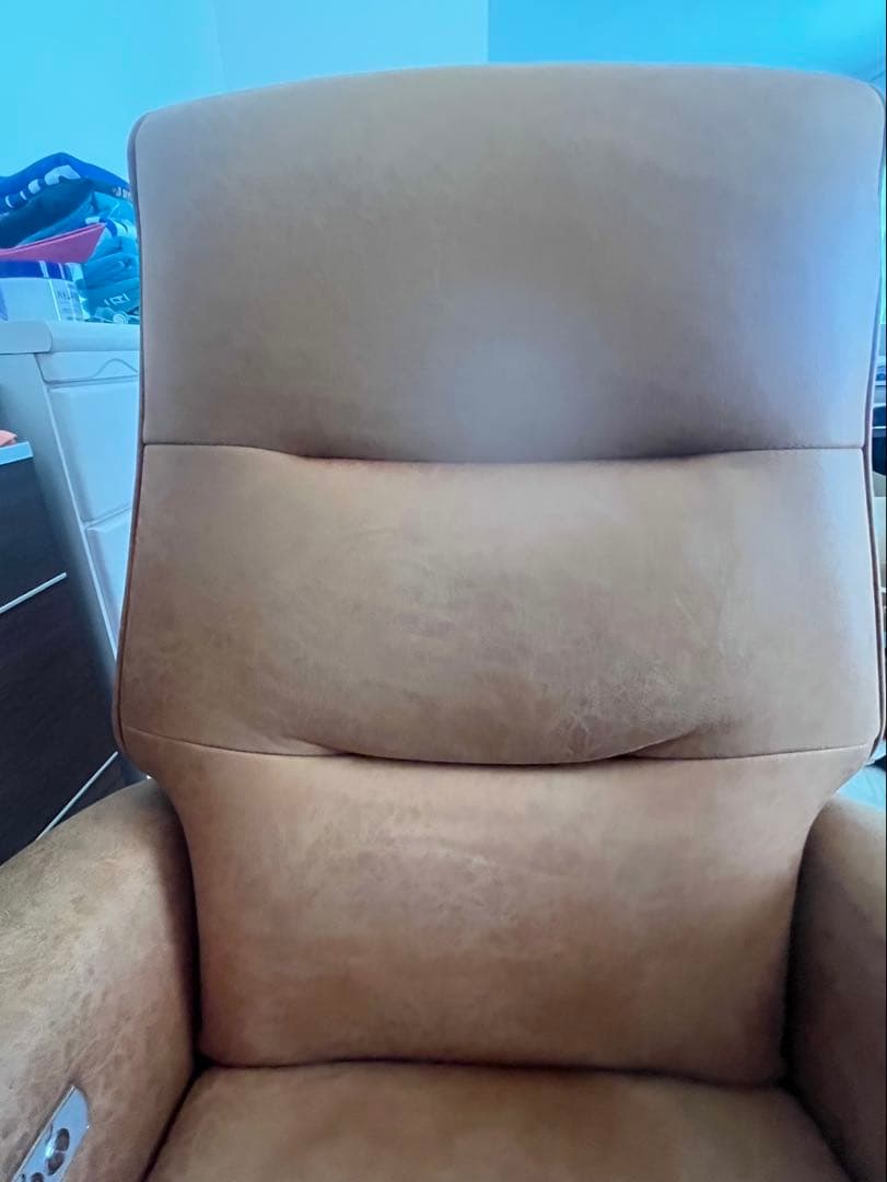 ②キャメル　電動パーソナルチェア　リクライニング　エレノア　ユーズド　中古