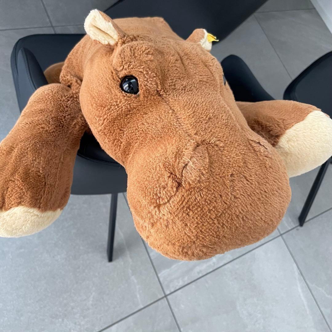 【早い者勝ち】シュタイフ 美品 ぬいぐるみ レア 特大 カバ モッキー ドイツ製