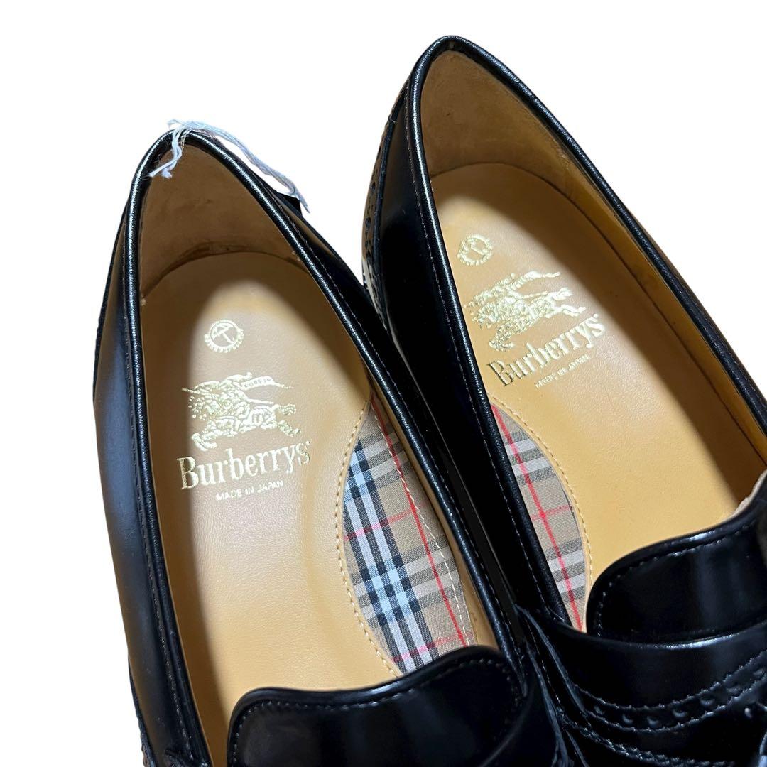 未使用 バーバリー タッセルシューズ ローファー 25.5 黒