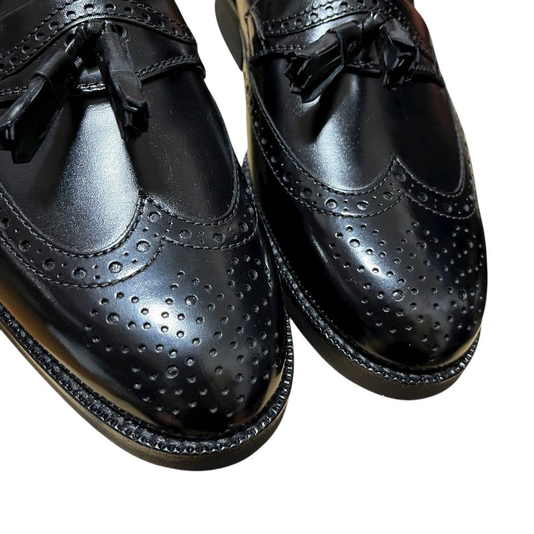 未使用 バーバリー タッセルシューズ ローファー 25.5 黒