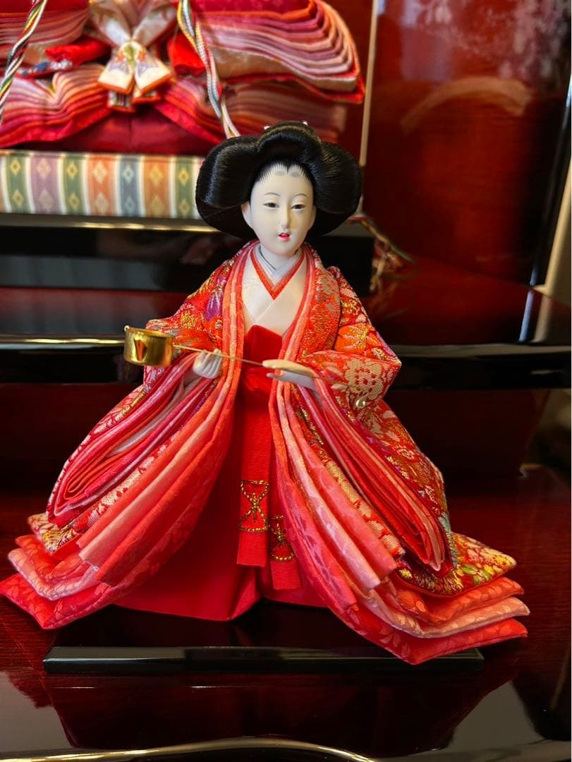3段雛人形　西陣金襴　小野隆山作　送料込み