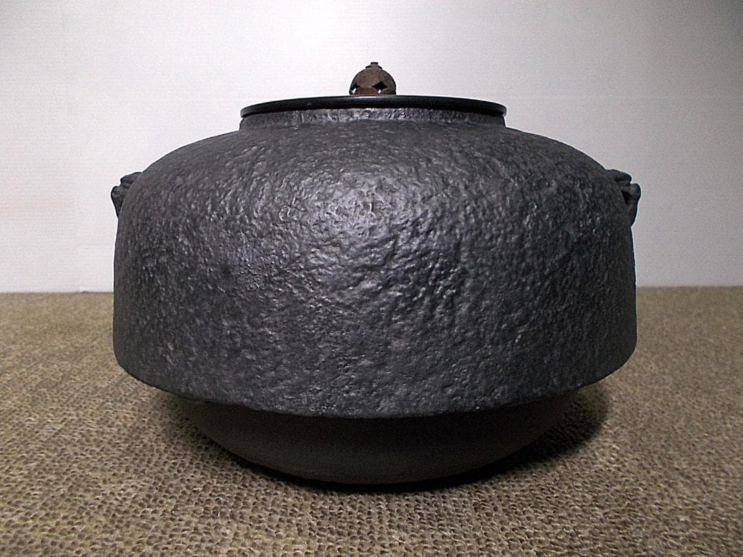 茶道具 織部焼風炉型野々田電熱器 茶釜 動作品 送料込み