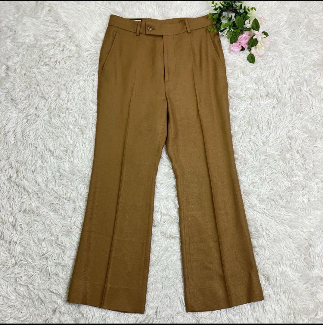 GUCCIグッチ　2020年　フレアスラックス　ブラウン　44