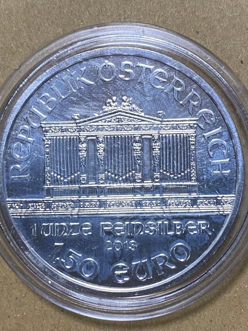 2013年 オーストリア ウィーン銀貨1オンス(純銀) カプセル付き