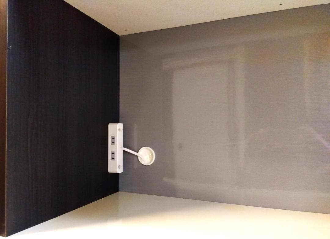 キッチンボード カップボード 鏡面仕上げ 高さ184cm ダークブラウン 美品