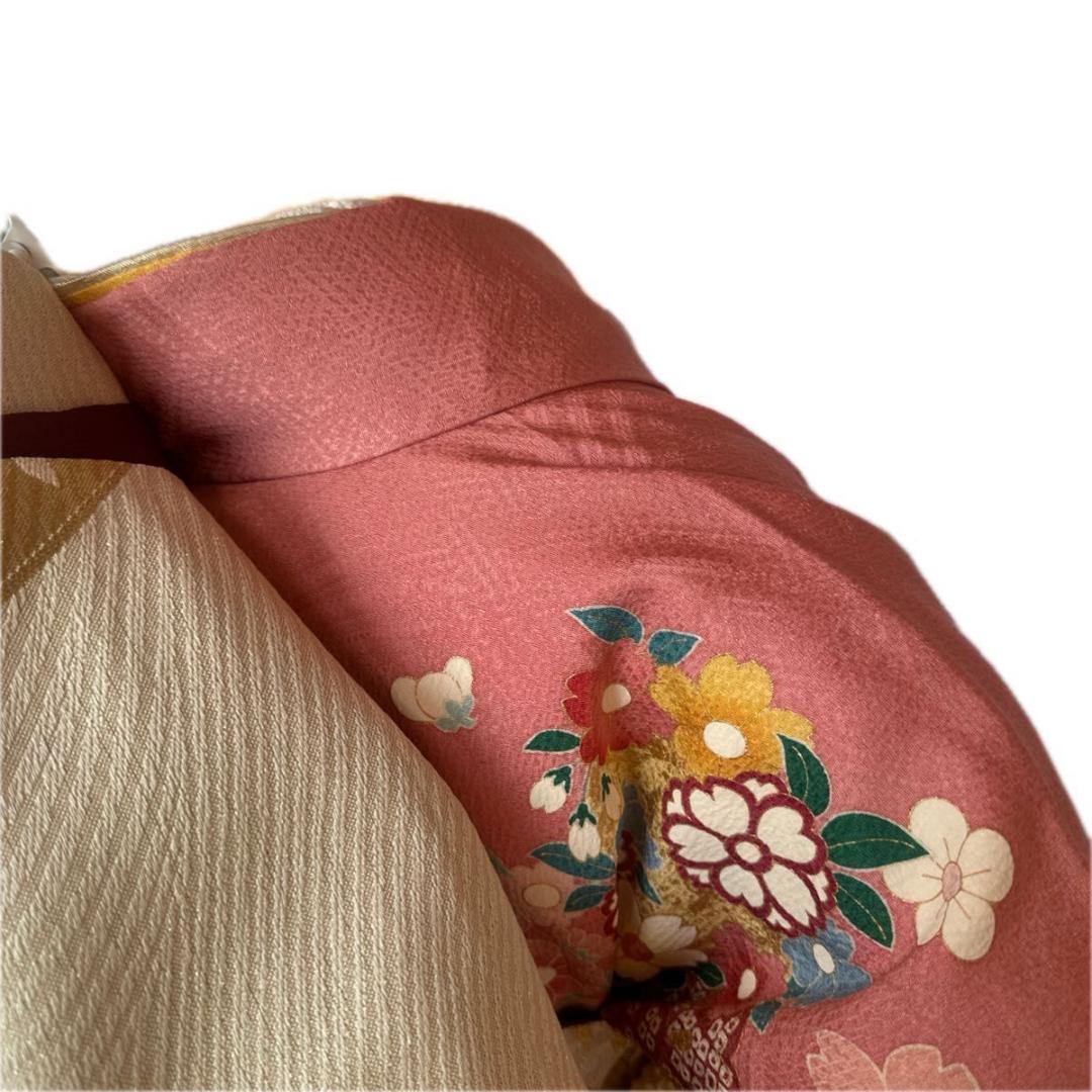 愛されピンク 華やか花模様♡振袖フルセット　成人式前撮りに