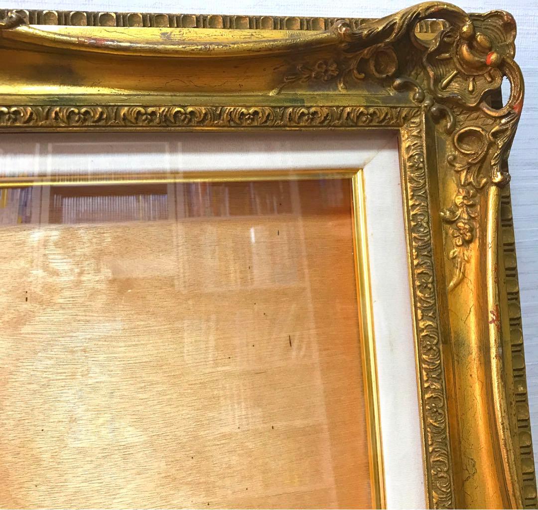 アンティーク　油絵　水彩画　日本画　西洋画　額縁　ゴールド　①