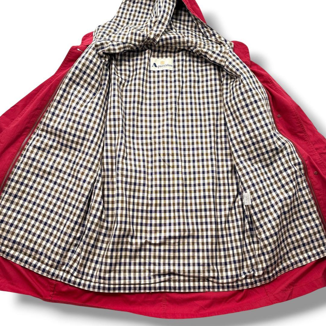 美品】アクアスキュータム　ダウン　ライナー　ハウスチェック　モッズコート　XL
