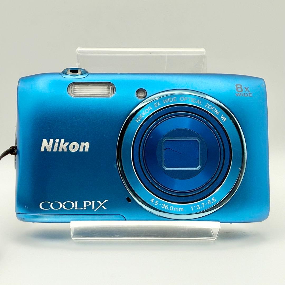 Nikon COOLPIX S3600 コンデジ デジカメ ブルー 訳アリ品