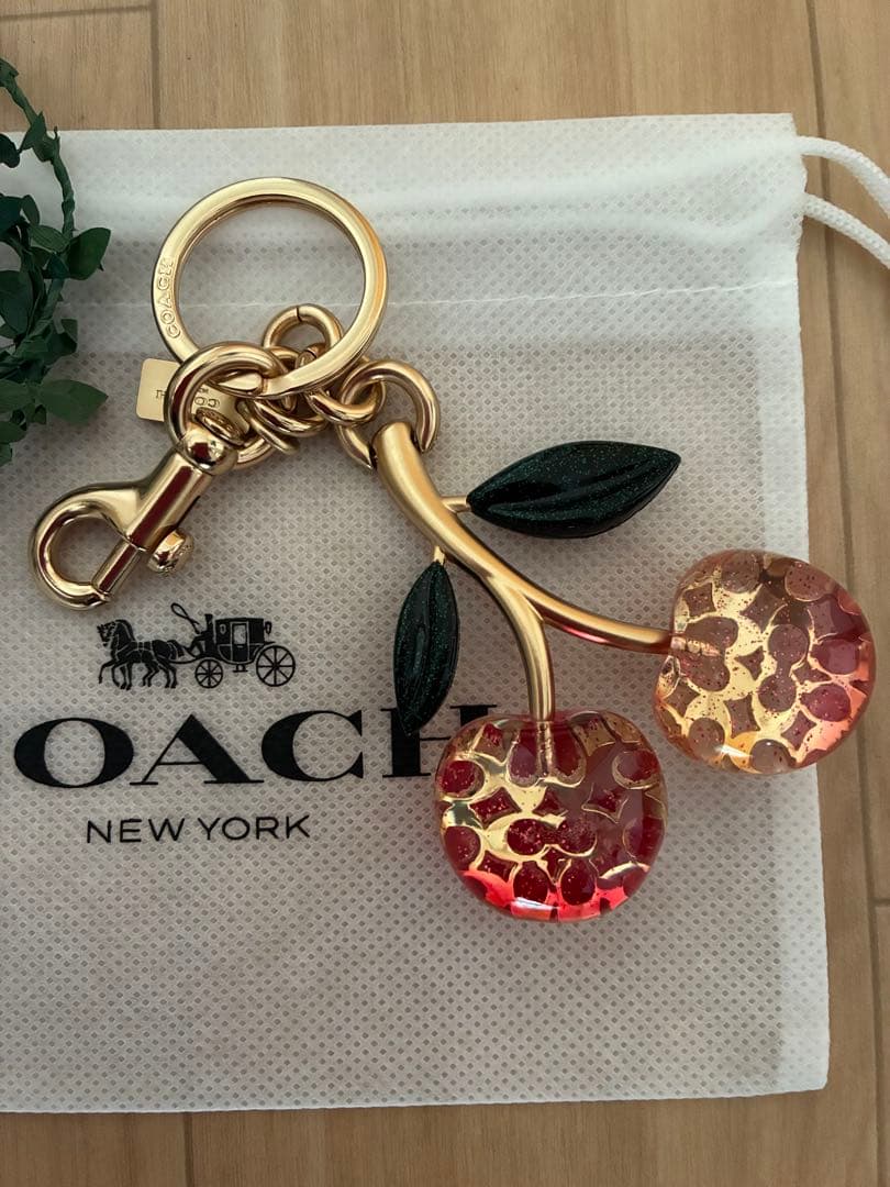 【新品】コーチ　さくらんぼ　キーホルダー　チェリー　バッグチャーム