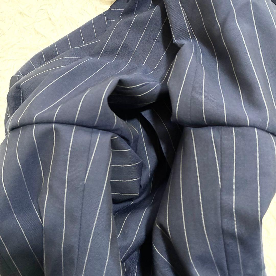 高級生地【カノニコxスーツセレクト】セットアップ ストライプ ウール A7
